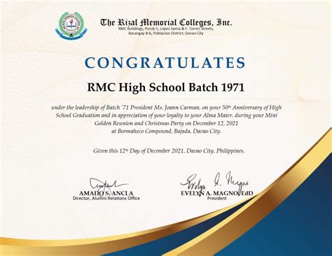 rmc hymn lyrics|RMC HIGH SCHOOL BATCH 1971 CELEBRATES MINI .